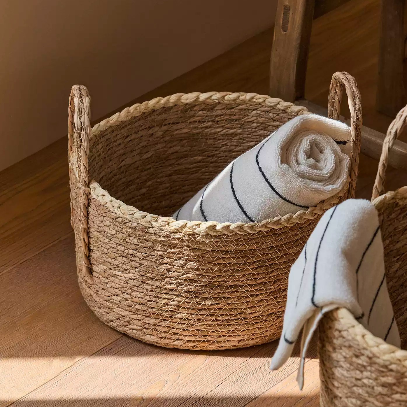 Handwoven Seagrass Storage Basket product view