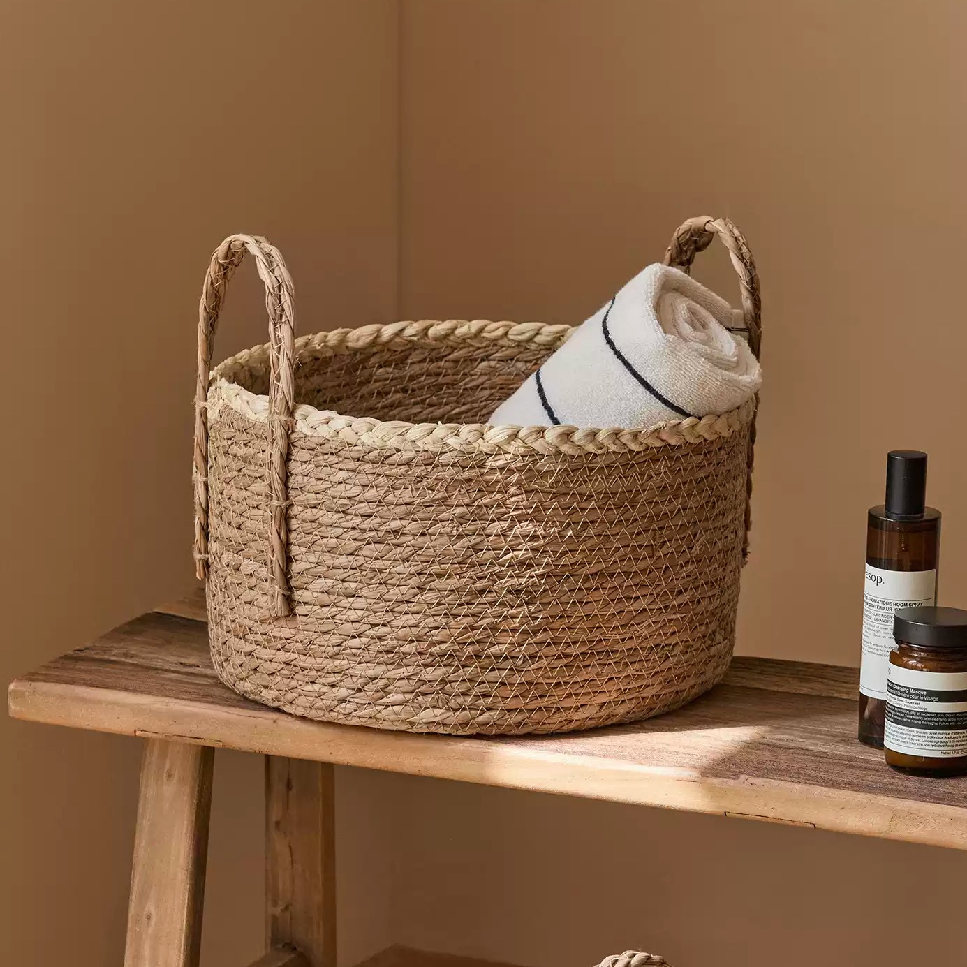 Handwoven Seagrass Storage Basket product view