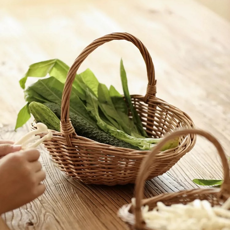 Hand-Woven Willow Fruit Basket product view