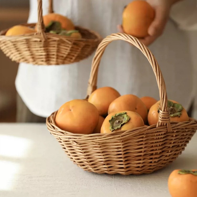 Hand-Woven Willow Fruit Basket product view
