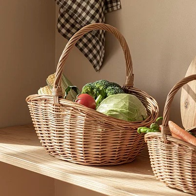 Hand-Woven Willow Fruit Basket product view